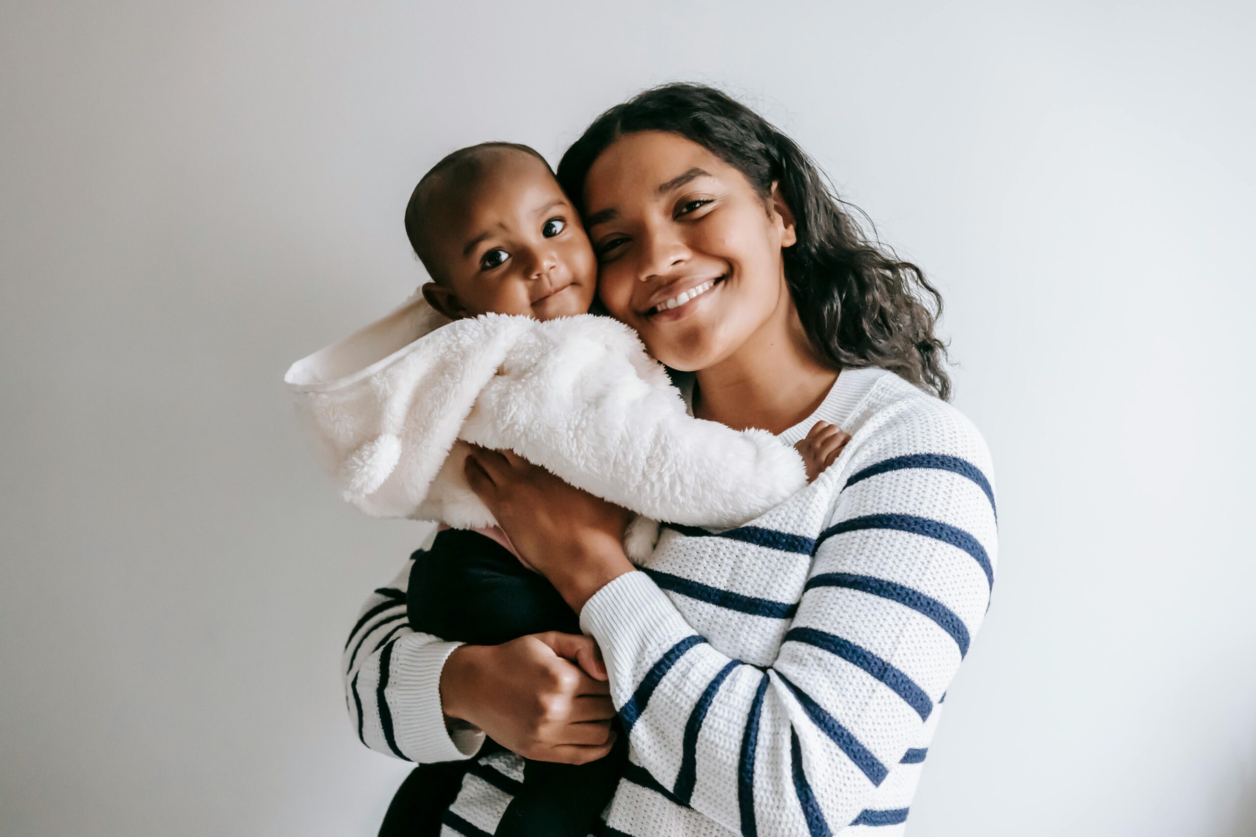 Mom holding baby